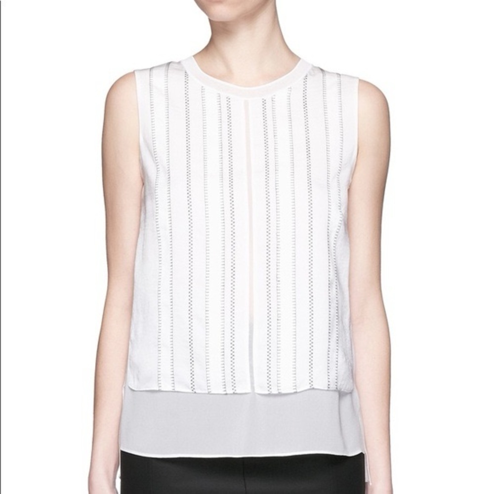 Vince White Sleeveless Top‎ size XS